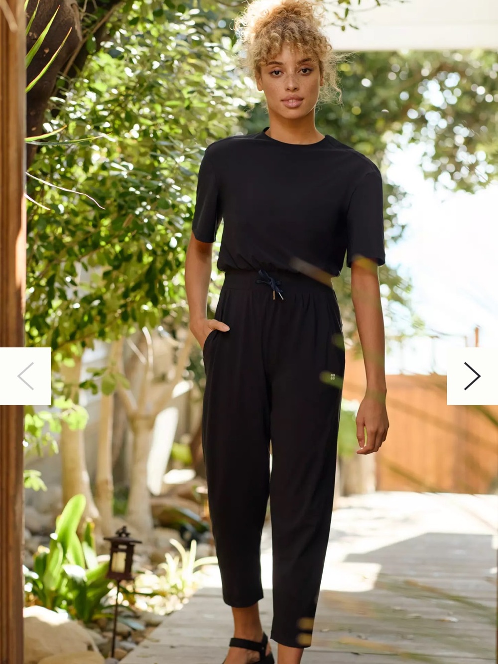 Sweaty Betty Black Explorer Short-Sleeve Jumpsuit